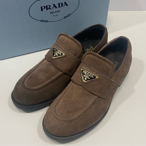 Prada Shoes - Prada Women’s Chocolate Suede Slip-Ons
